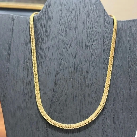 Eisenberg Signed Gold‑Tone Herringbone Chain Necklace - Picture 1 of 4
